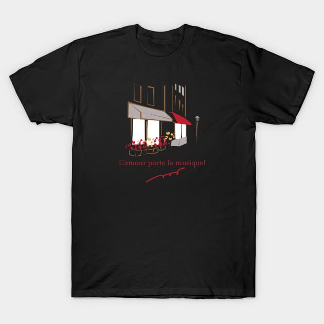 cafe Paris T-Shirt by dddesign